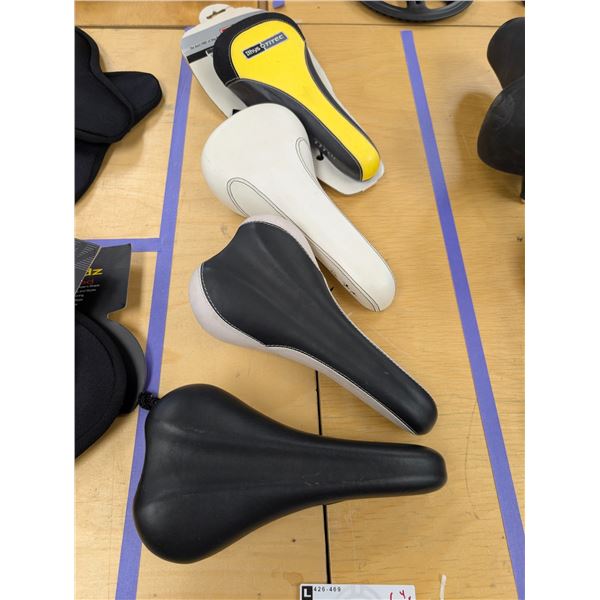 LOT OF 4 ASSORTED BIKE SEATS