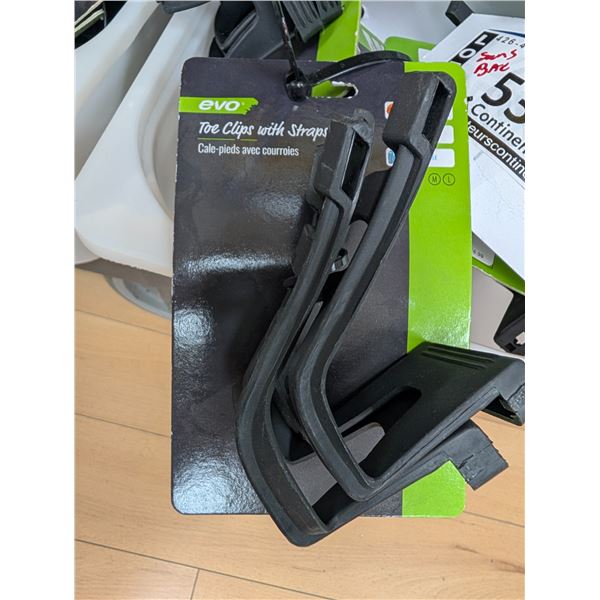 EVO DOUBLE TOE CLIPS WITH STRAPS  #450104-01