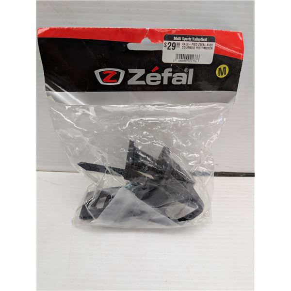 ZEFAL TOE-CLIPS WITH STRAPS -MED #12-093-05