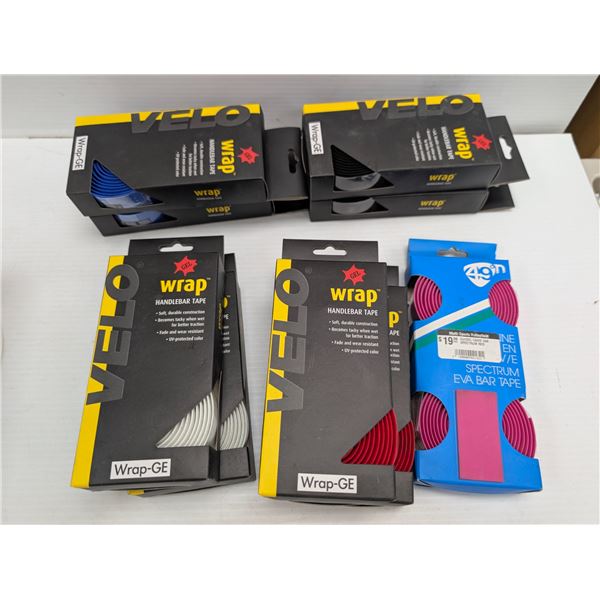 LOT OF 9 PKGS OF ASSORTED HANDBAR TAPE