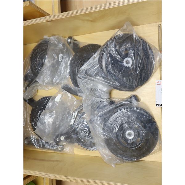 LOT OF 6 ASSORTED CHAIN WHEEL SETS