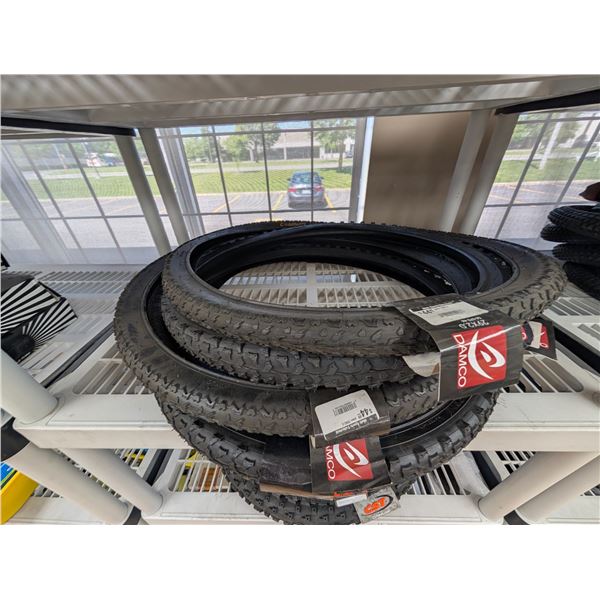LOT OF 5 ASSORTED DAMCO BIKE TIRES