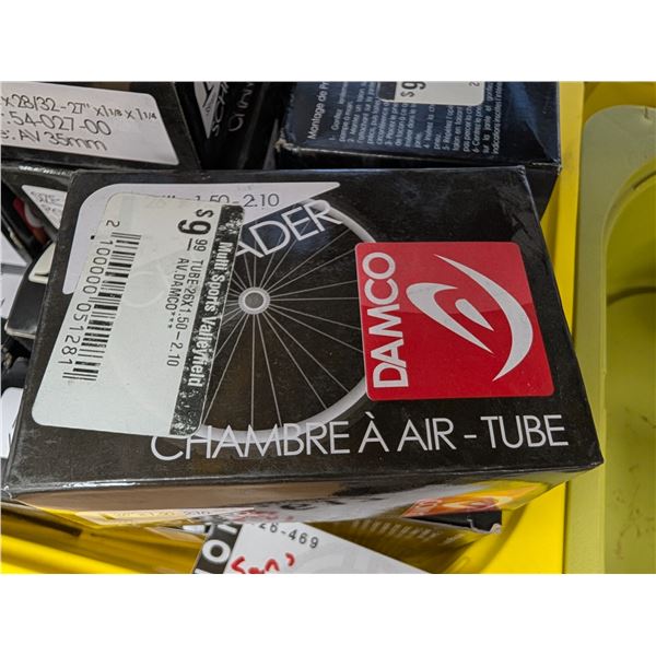 LOT OF 25 ASSORTED DAMCO BIKE TIRE INNER TUBES