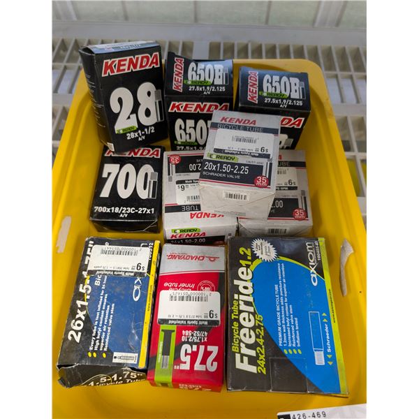 LOT OF 10 ASSORTED BIKE TIRE INNER TUBES