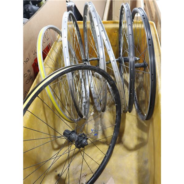 LOT OF 7 ASSORTED BIKE WHEELS