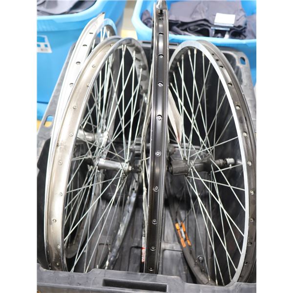 LOT OF 4 ASSORTED BIKE WHEELS