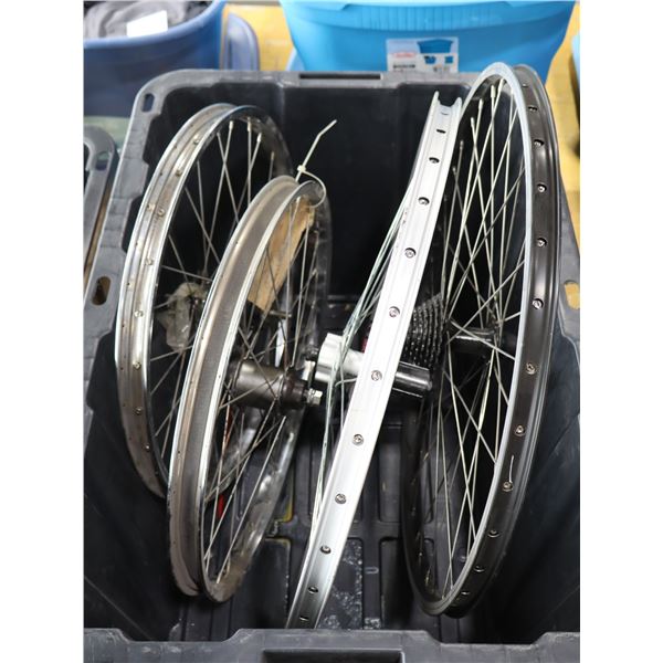 LOT OF 4 ASSORTED BIKE WHEELS