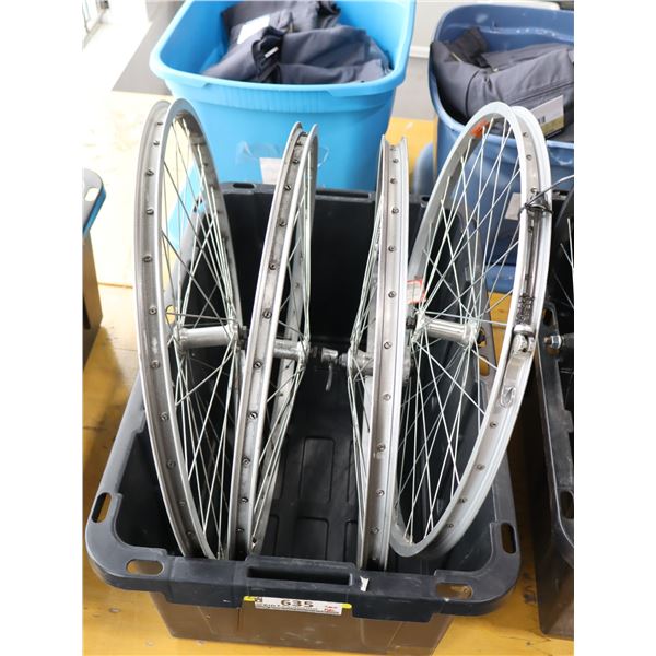 LOT OF 4 ASSORTED BIKE WHEELS