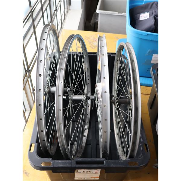 LOT OF 4 ASSORTED BIKE WHEELS