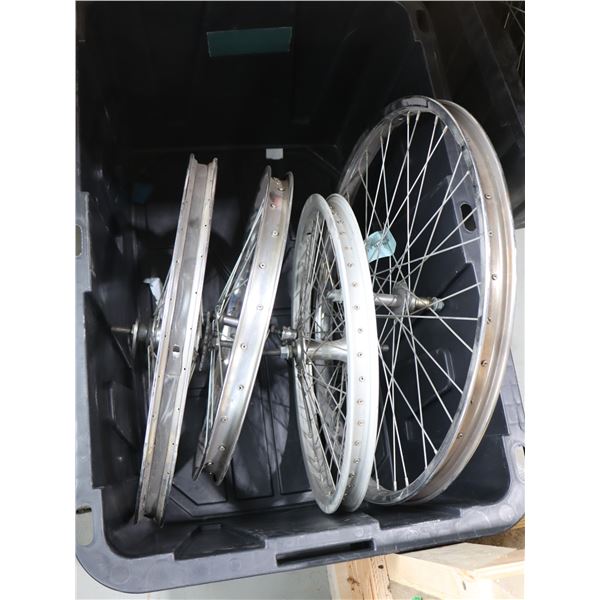 LOT OF 4 ASSORTED BIKE WHEELS