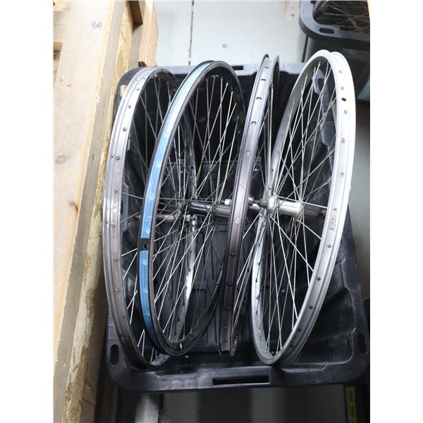 LOT OF 4 ASSORTED BIKE WHEELS