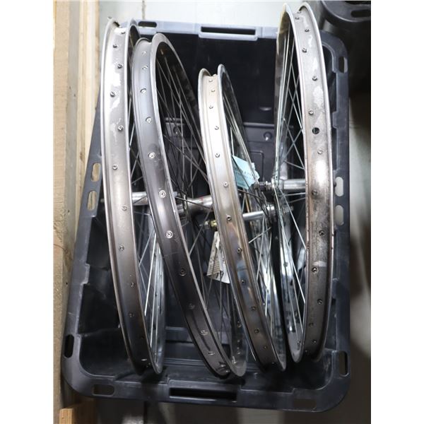 LOT OF 4 ASSORTED BIKE WHEELS