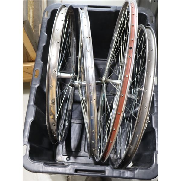 LOT OF 4 ASSORTED BIKE WHEELS