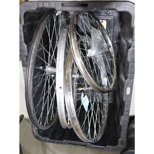 LOT OF 4 ASSORTED BIKE WHEELS