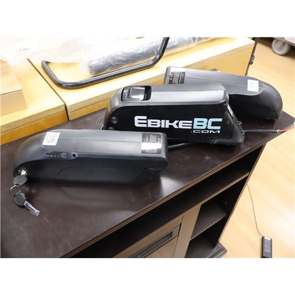 LOT OF 3 ASSORTED E-BIKE BATTERIES