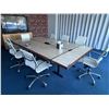 Image 1 : Board Room Table & x8 Rolling Chairs - 113x65"