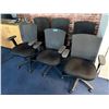 Image 1 : 6pc - Rolling Black Adjustable Office Chairs