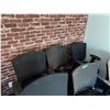 Image 3 : 6pc - Rolling Black Adjustable Office Chairs