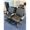 Image 2 : 4pc - Black Rolling Adjustable Office Chairs