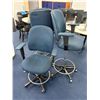 Image 2 : 3pc - Adjustable Height Rolling Chairs