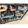 Image 5 : Steel Storage Cabinet w/ Plastic Organizers Containing Electronics, Tape, Sealants, Connectors, Misc