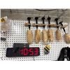 Image 2 : Contents of Wall - Tape, Digital Clock / Timer, Zip Ties, Peg Board, Etc. - Bidder Responsible for R