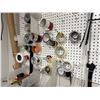 Image 4 : Contents of Wall - Tape, Digital Clock / Timer, Zip Ties, Peg Board, Etc. - Bidder Responsible for R