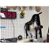Image 5 : Contents of Wall - Tape, Digital Clock / Timer, Zip Ties, Peg Board, Etc. - Bidder Responsible for R