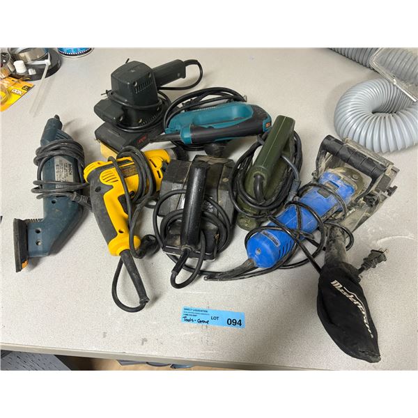 Group - Planer, Biscuit Joiner DeWalt Drill, Bosch Precision Sander, Makita Jig Saw