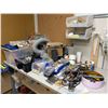 Image 1 : Group - Bins of Misc. Items, Scale, Box Cutter Blades, Materials, Etc.