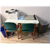 Image 1 : Group of Misc - Paper Shredder, HP Laserjet Pro Printer, Table, Chairs, Etc.