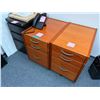 Image 1 : Group of 3 Wood/Metal Filing Cabinets