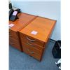 Image 3 : Group of 3 Wood/Metal Filing Cabinets