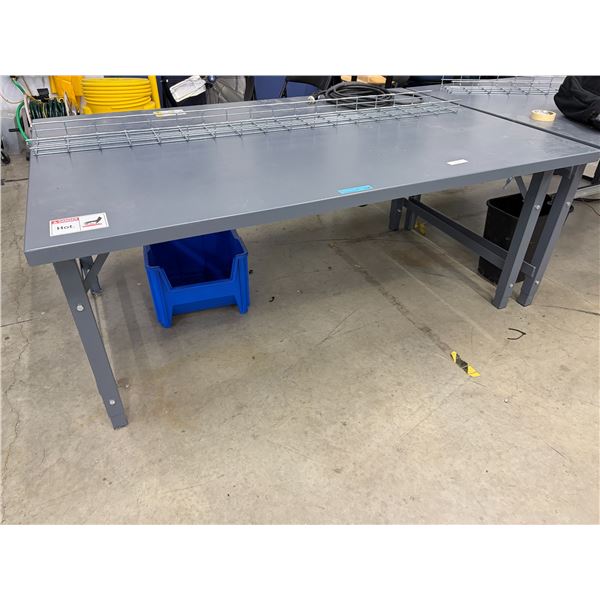 Industrial Metal Table (Approx. 72x48x31")