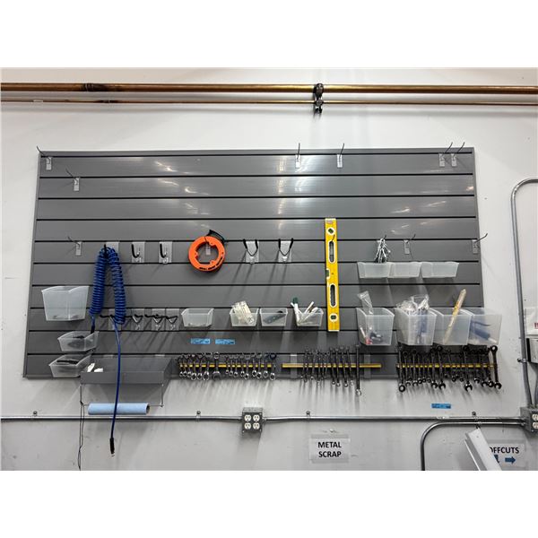 ProSlat Wall-Mounted Slatwall Tool Organizer - Bidder Responsible For Removal