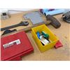Image 2 : Contents of Bench: ER Collet Set, Machinist’s Parallel Bar Set, Heat Gun, Hand Tools, Vises