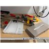 Image 3 : Assorted Shop Organization & Tooling Lot: Floor Mat, Containers, Tools, Clamps & Dremel Accessories