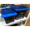 Image 1 : Plastic Bins w/ Steel Pieces & Hydraulic Hoses w/ Fittings, Etc.