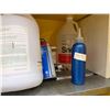 Image 3 : Contents of Cabinet - Isopropyl Alcohol, Commercial Cleaners, Leak Detection Fluid, Loctite, Etc.