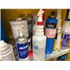 Image 4 : Contents of Cabinet - Isopropyl Alcohol, Commercial Cleaners, Leak Detection Fluid, Loctite, Etc.