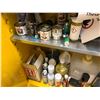 Image 6 : Contents of Cabinet - Isopropyl Alcohol, Commercial Cleaners, Leak Detection Fluid, Loctite, Etc.