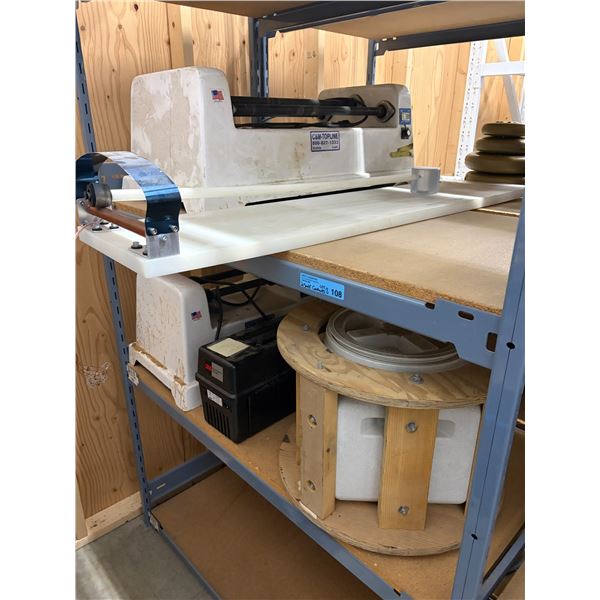 Contents of Shelves - C&M Rotary Tumblers (3 Bar & 2), 3M Electronic Vacuum - RV: $4,200 usd