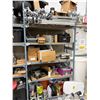 Image 1 : Contents of Shelf - Aluminum Apparatus Pieces,  Paint, Grinder, Etc.