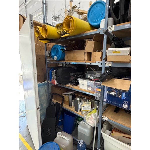 Contents of Shelf - Shop Mats, Soldering iron, Electrical Wires, Materials, Etc.