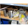 Image 5 : Contents of Shelf - Shop Mats, Soldering iron, Electrical Wires, Materials, Etc.