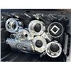 Image 3 : Group - Bins of Precision Machined Billet Aluminum Components, Hoses, Pressure Gauges, Etc.