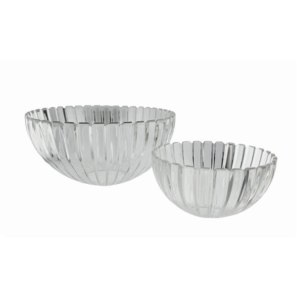 Vintage Tiffany & Co. Clear Crystal Ribbed Bowls