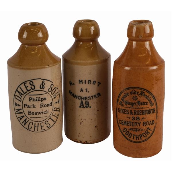 Salt-Glazed Stoneware Ginger Beer Bottles