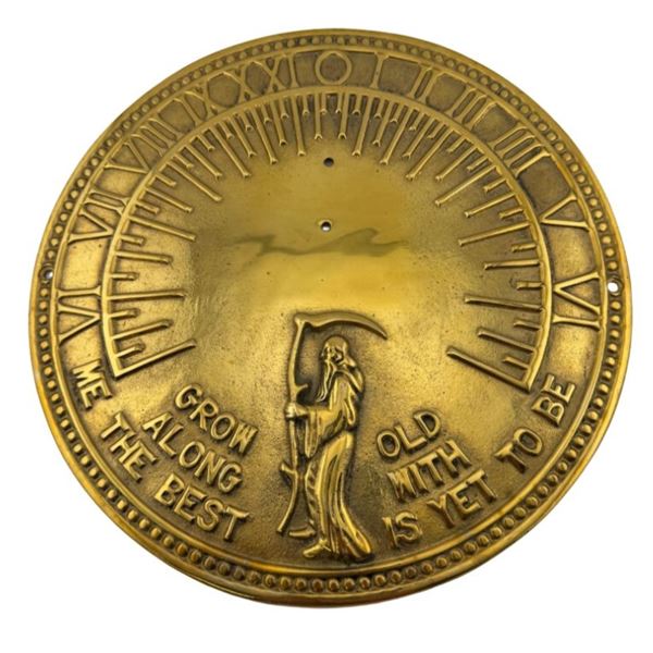 Cast Brass "Old Father Time" Garden Sundial