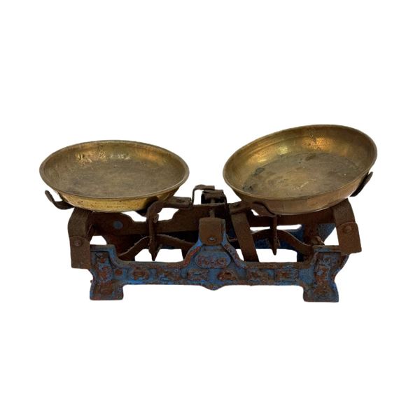 Antique Roberval Balance Scale with Brass Pans